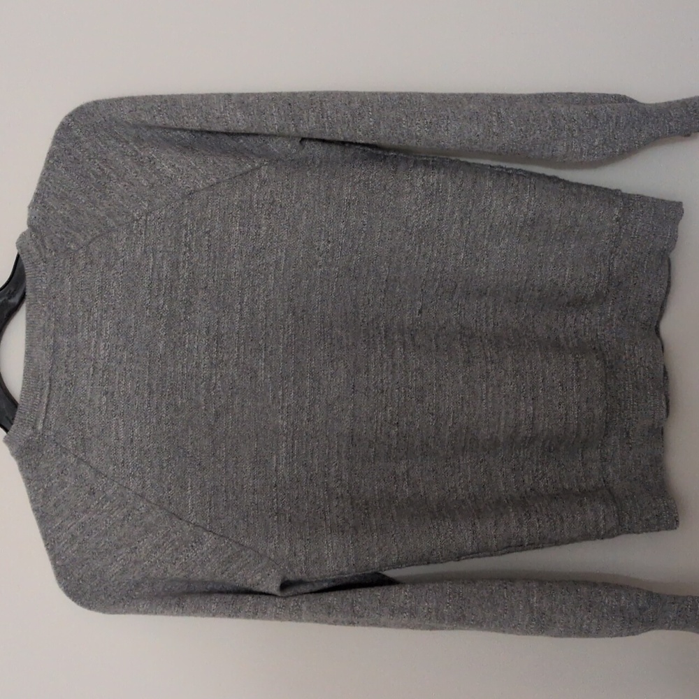 J Crew Mens Gray/White Marled Crew Neck Sweater Size S Cotton GUC - Picture 3 of 5